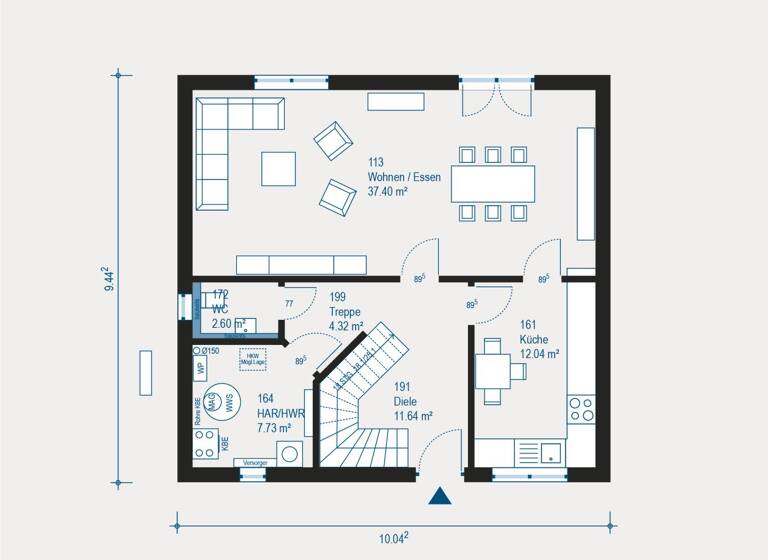 Einfamilienhaus zum Kauf 423.119 € 4 Zimmer 152 m² 380 m² Grundstück Mitte Velbert 42549