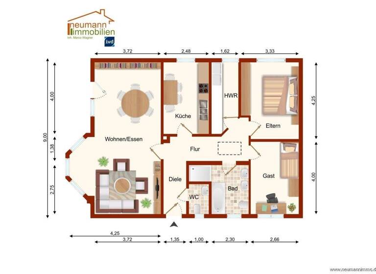 Einfamilienhaus zum Kauf 279.000 € 3 Zimmer 98,8 m² 735 m² Grundstück Siebenmorgen 53547