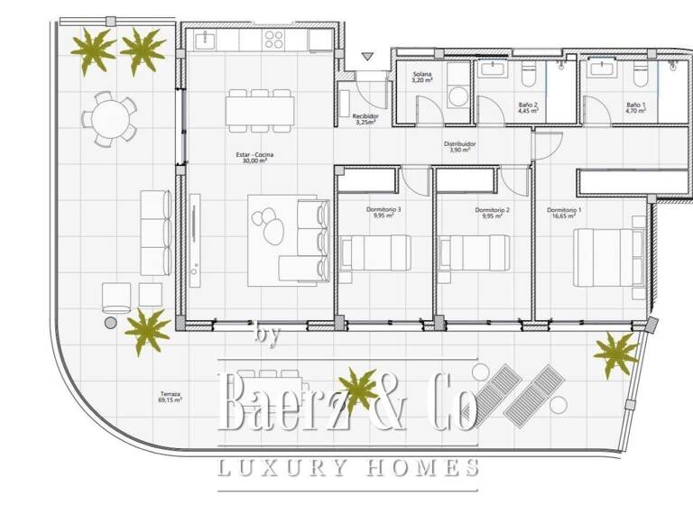 Penthouse zum Kauf 1.295.000 € 4 Zimmer 107 m² costa adeje