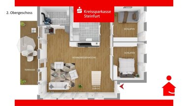 Wohnung zum Kauf 138.000 € 3 Zimmer 74 m² Recke Recke 49509