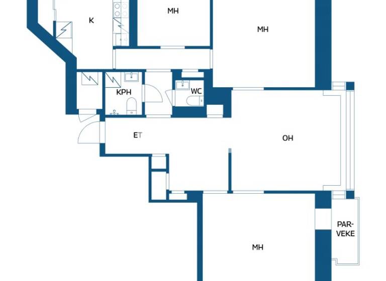 Wohnung zum Kauf 547.000 € 4 Zimmer 100 m² 3. Geschoss Jalavatie 15, Mannerheimintie 132 Helsinki 00270