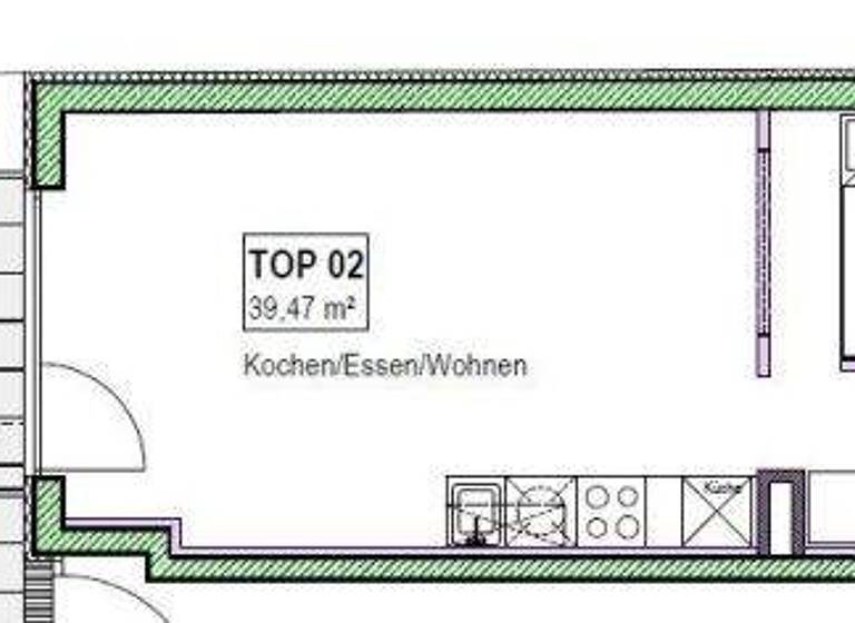 Wohnung zur Miete 641 € 1,5 Zimmer 40 m² Wien 1220