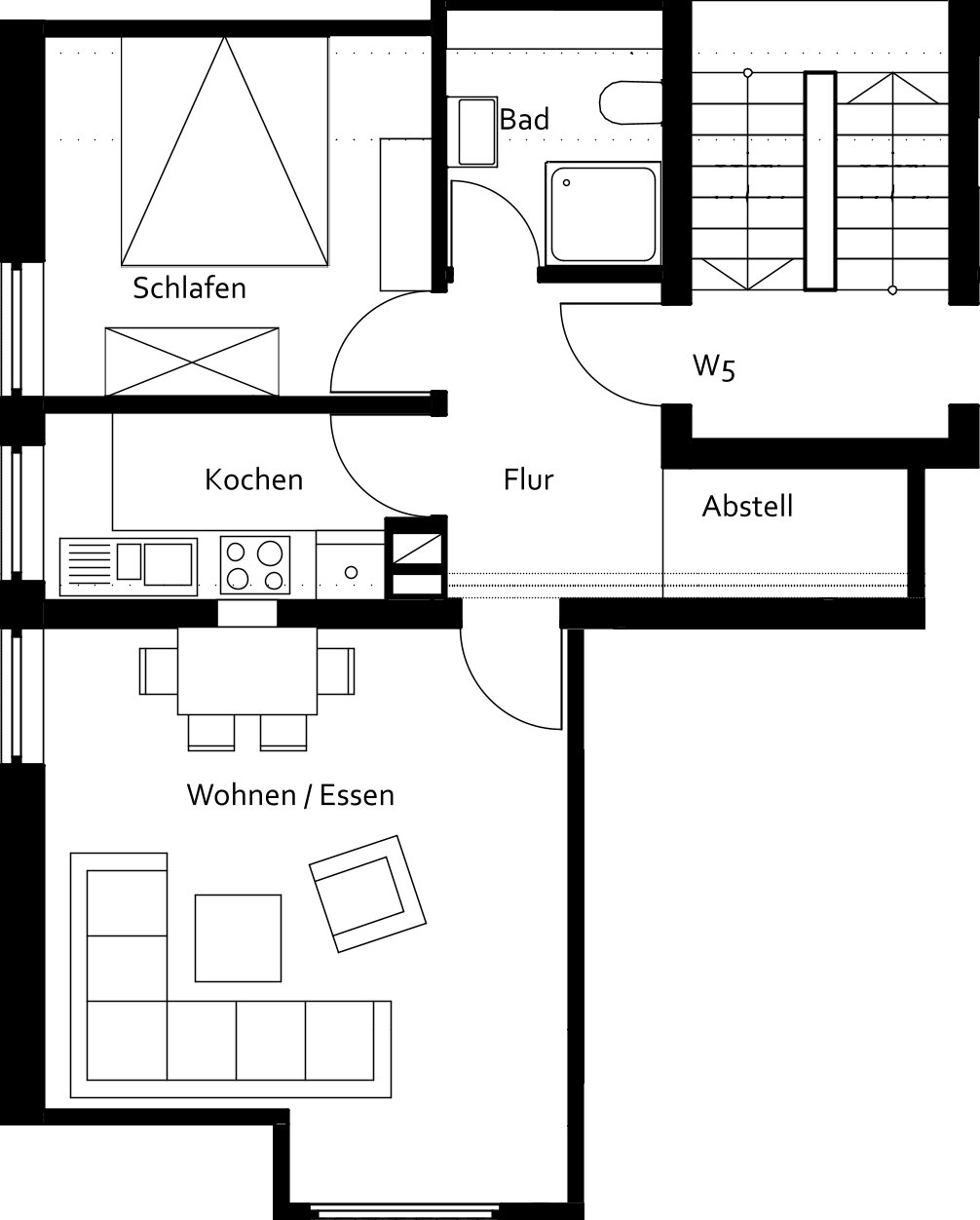 Wohnung zum Kauf provisionsfrei 184.900 € 2 Zimmer 46,3 m²<br/>Wohnfläche 2.<br/>Geschoss Altdorf Altdorf bei Nürnberg 90518