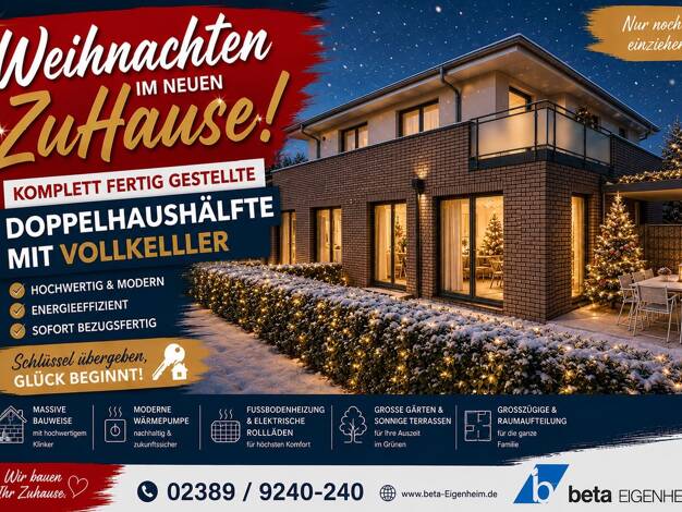 Doppelhaushälfte zum Kauf - Erstbezug provisionsfrei 530.700 € 3,5 Zimmer 100 m² 197 m² Grundstück Richthofenstraße 10 Berge Rhynern 59063