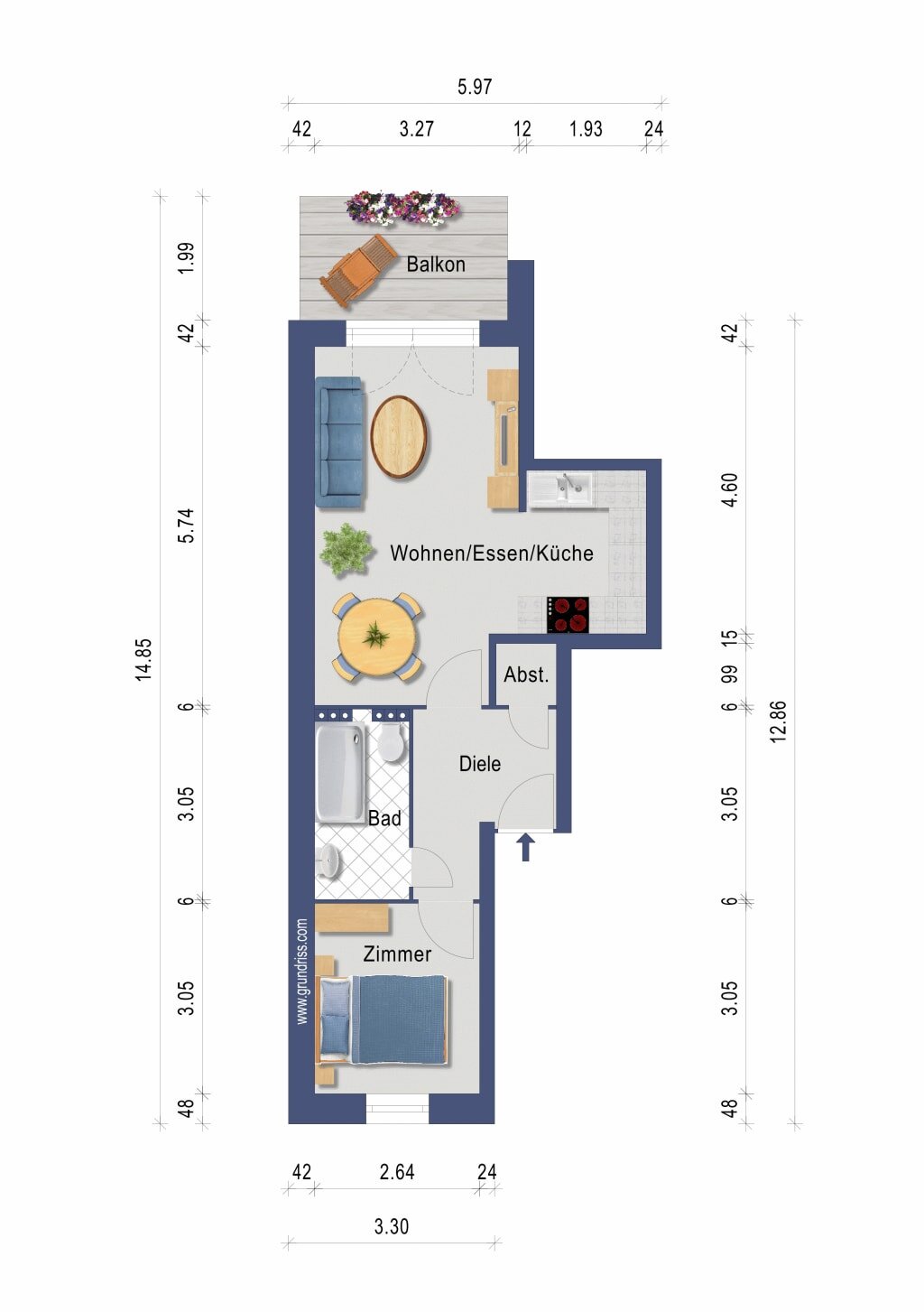 Wohnung zur Miete Wohnen auf Zeit 1.166 € 2 Zimmer 44 m²<br/>Wohnfläche 12.05.2025<br/>Verfügbarkeit Friedrich-von-Spee-Straße Kaiserswerth Düsseldorf 40489