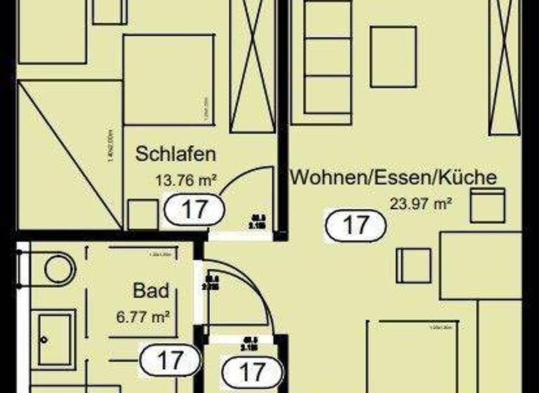Wohnung zur Miete - Erstbezug 508 € 2 Zimmer 46,2 m² 2. Geschoss Recke 49509