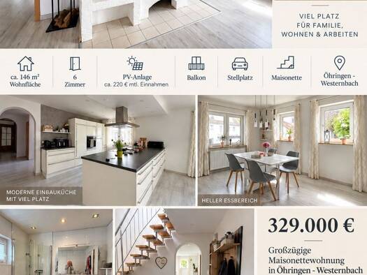 Maisonette zum Kauf 329.000 € 6 Zimmer 146 m² 1. Geschoss Westernbach Zweiflingen 74639