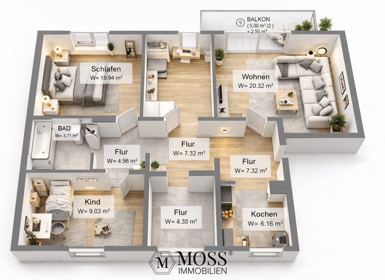 Wohnung zum Kauf 335.000 € 3 Zimmer 73,2 m² 2. Geschoss Wiehre Freiburg im Breisgau 79100