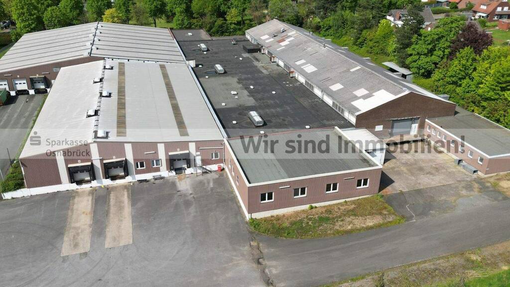 Lagerhalle zur Miete provisionsfrei 5.862 m² Lagerfläche teilbar ab 565 m² Mettingen 49497