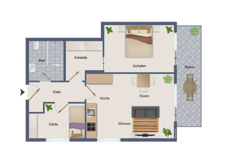 Wohnung zum Kauf 290.000 € 2,5 Zimmer 58,1 m² 1. Geschoss Badenweiler 79410