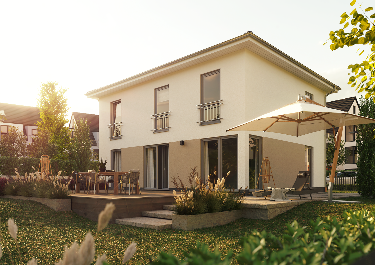 Immobilie in Neuhausen/Spree - Elegante TOWN & COUNTRY HAUS Stadtvilla mit 155 m² Fläche in ruhiger ländlicher Wohnlage - Bild 1