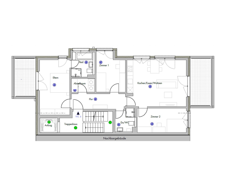 WG-Zimmer zur Miete - Erstbezug 2.400 € 4 Zimmer 106,5 m² 1. Geschoss frei ab 01.05.2026 Wiehre Freiburg 79102