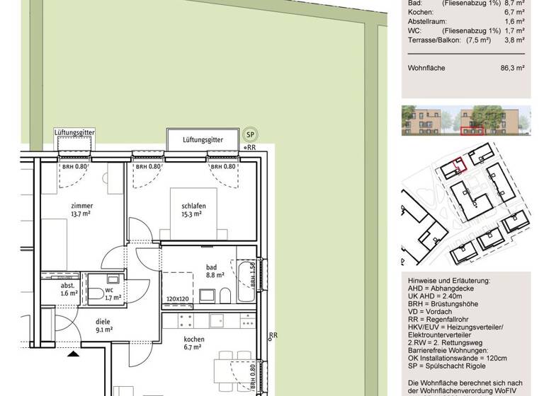 Terrassenwohnung zum Kauf - Neubau provisionsfrei 495.000 € 3 Zimmer 86,3 m² EG Bahnstraße Willich 47877