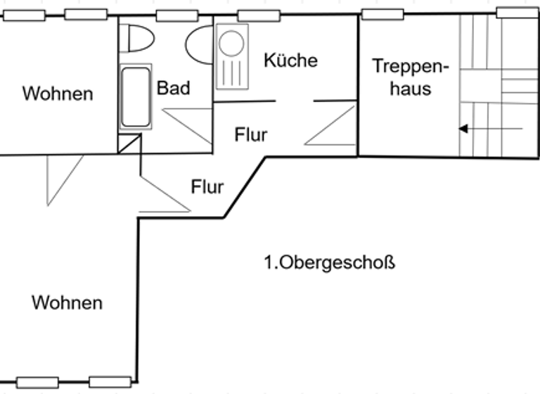 Wohnung zur Miete 336 € 2 Zimmer 56 m² 1. Geschoss frei ab sofort An der Döllnitz 12 Oschatz 04758