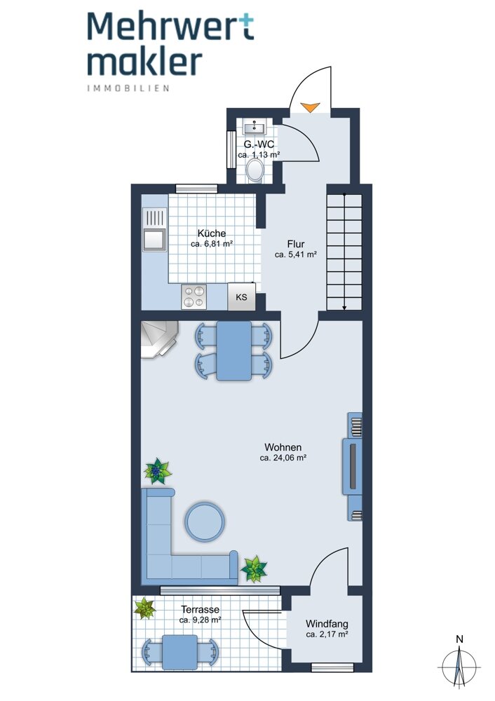 Reihenmittelhaus zum Kauf provisionsfrei 249.900 € 4 Zimmer 94,8 m²<br/>Wohnfläche 123 m²<br/>Grundstück Süntelweg 9 Langenhagen - Langenforth Langenhagen 30851