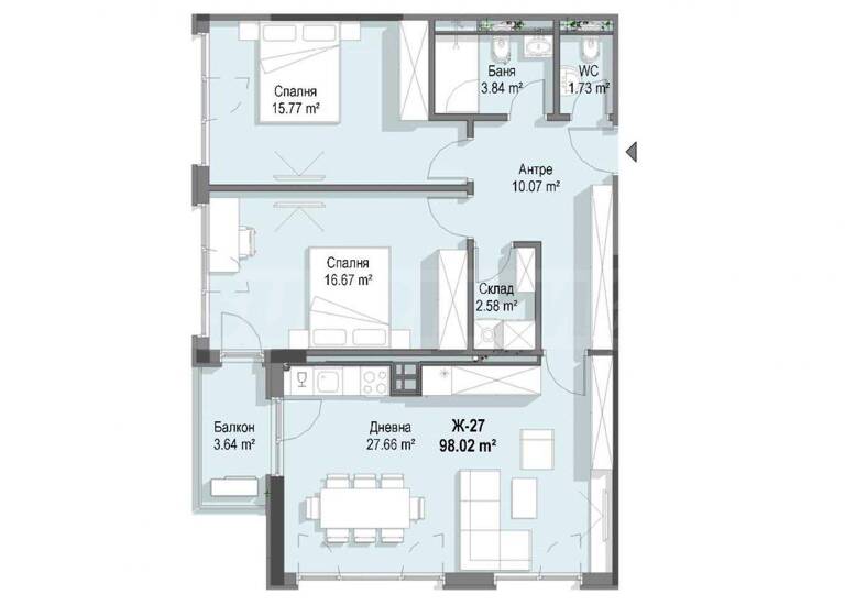 Studio zum Kauf 346.496 € 3 Zimmer 115,3 m² Sofia
