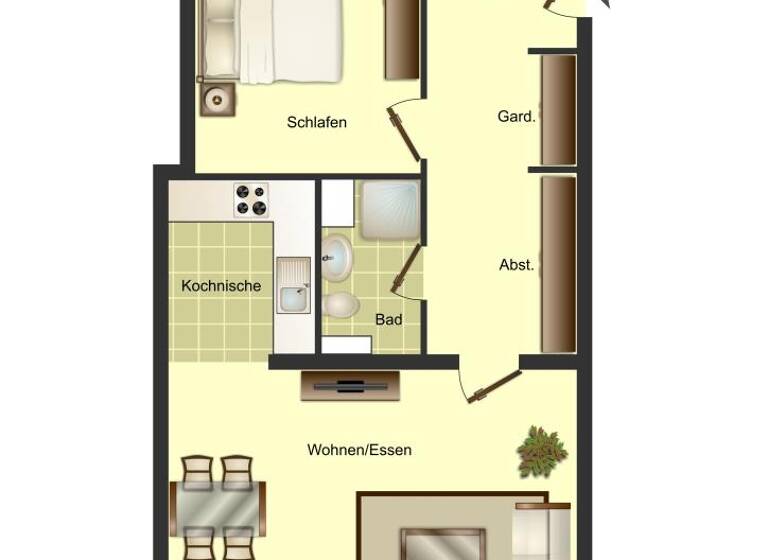 Wohnung zur Miete nur mit Wohnberechtigungsschein 232 € 2 Zimmer 56,8 m² EG Mittelstraße 14 c Barntrup 32683