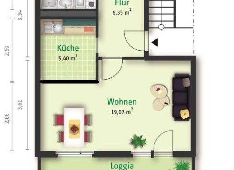 Studio zur Miete 296 € 1 Zimmer 38 m² 4. Geschoss frei ab sofort Feigenweg 12 Nördliche Neustadt Halle 06122