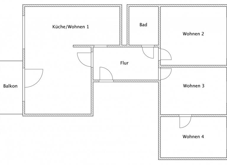 Wohnung zur Miete nur mit Wohnberechtigungsschein 377 € 4 Zimmer 65,1 m² 4. Geschoss Dukatenstraße 9 Silberhöhe Halle (Saale) 06132