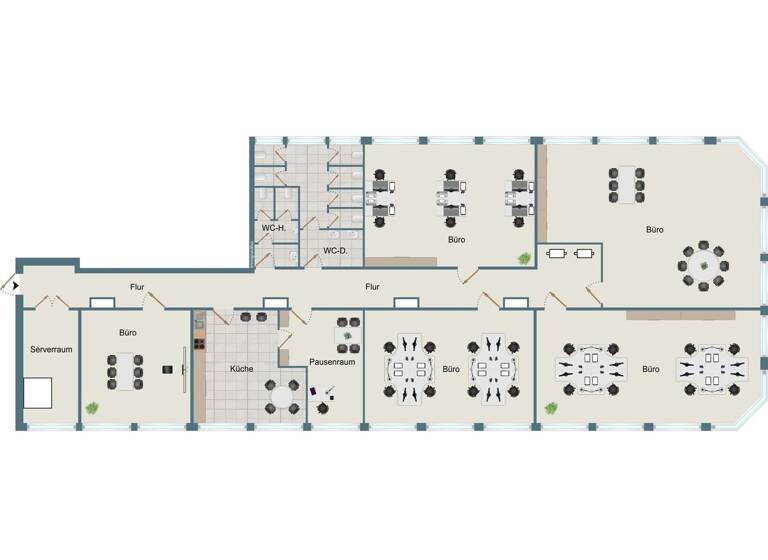 Bürofläche zur Miete 7 Zimmer 338 m² Bürofläche Wismar-Süd Wismar 23970