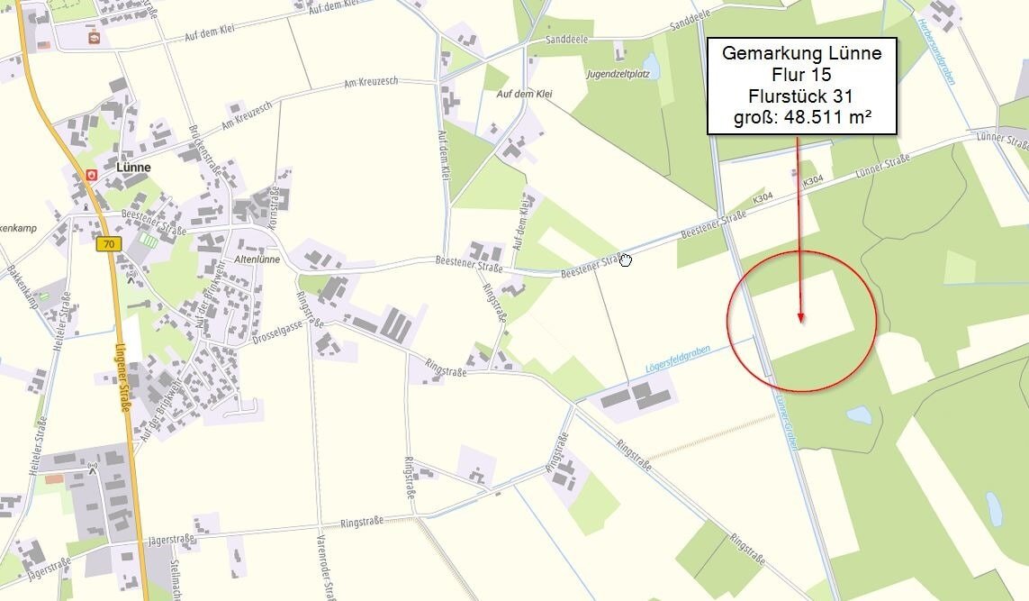 Landwirtschaftliche Fläche zum Kauf 48.511 m²<br/>Grundstück Lünne Lünne 48480