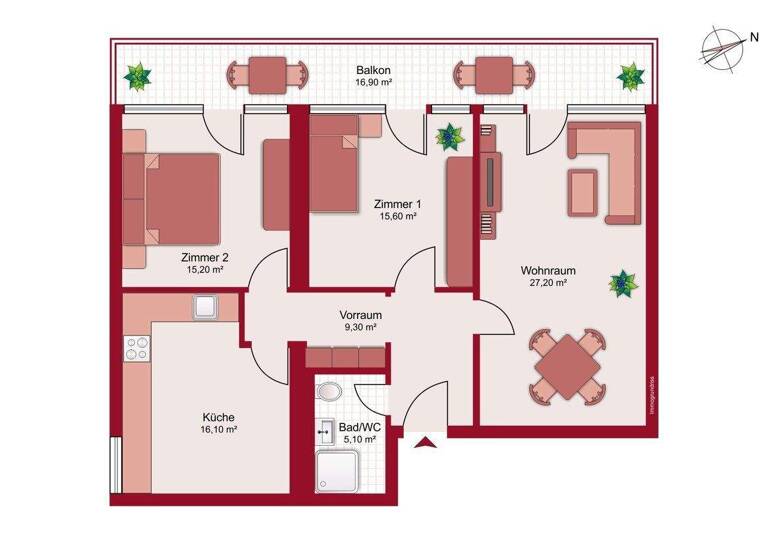 Wohnung zur Miete 994 € 3 Zimmer 88,5 m² 2. Geschoss Kufstein 6330