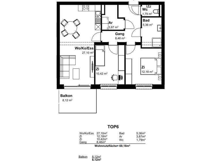 Wohnung zum Kauf 296.100 € 3 Zimmer 68,2 m² 1. Geschoss Mistelbach 2130
