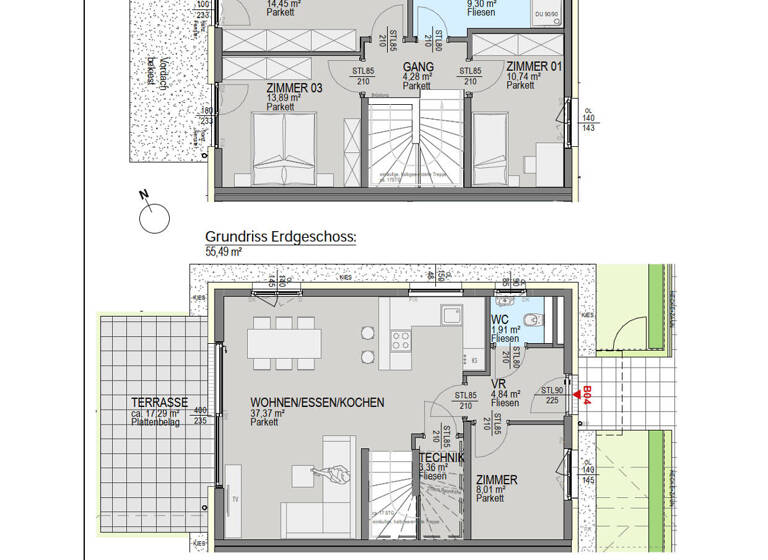Reihenmittelhaus zum Kauf 756.200 € 5 Zimmer 108,2 m² Geidorf Waltendorf 8010