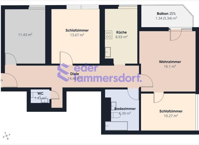 Wohnung zum Kauf 249.000 € 4 Zimmer 87 m² 5. Geschoss Kranichstein Darmstadt 64289