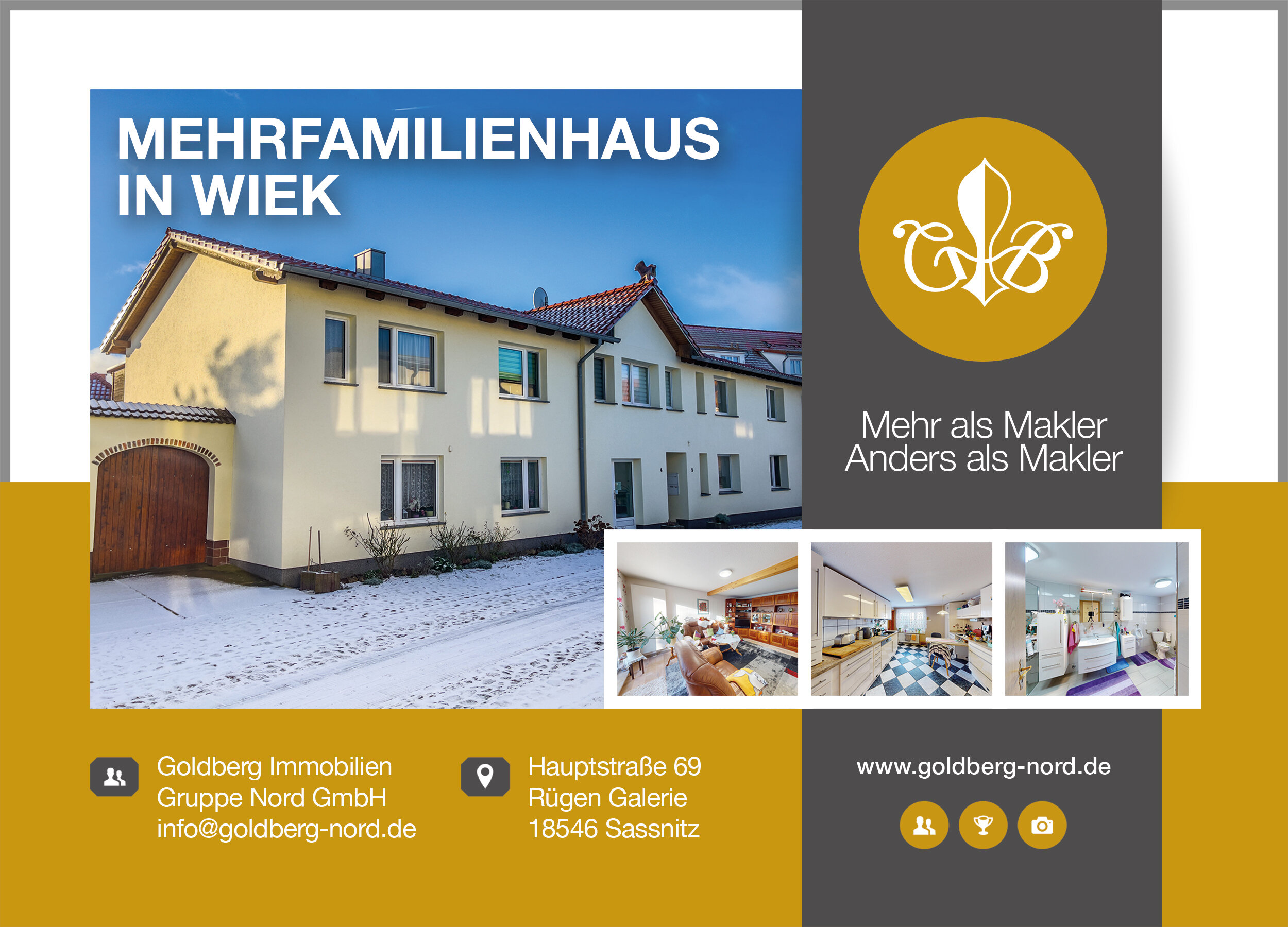 Mehrfamilienhaus zum Kauf provisionsfrei 799.000 € 13 Zimmer 353,1 m²<br/>Wohnfläche 569 m²<br/>Grundstück Wiek Wiek 18556