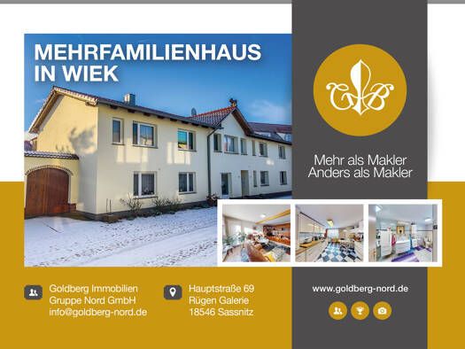 Mehrfamilienhaus zum Kauf provisionsfrei 799.000 € 13 Zimmer 353,1 m² 569 m² Grundstück Wiek 18556