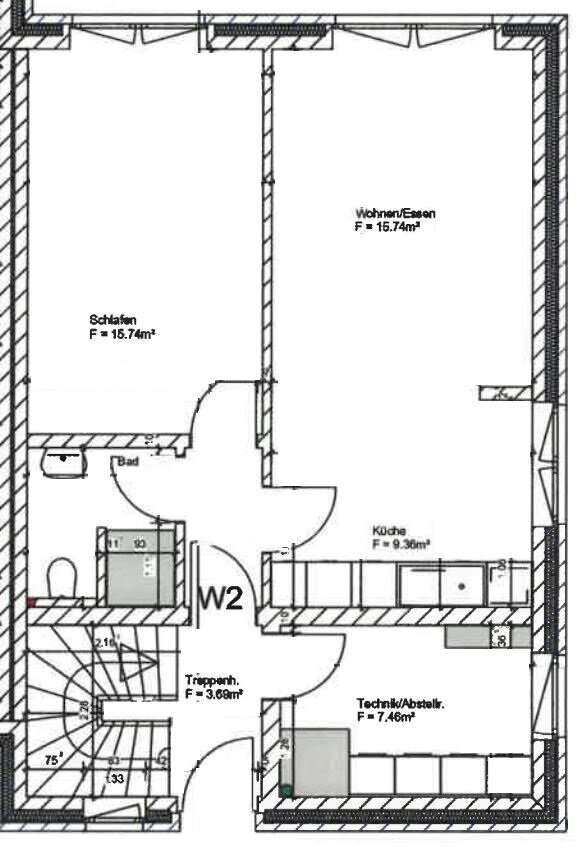 Wohnung zur Miete 450 € 2 Zimmer 46,8 m²<br/>Wohnfläche Halsbek Westerstede 26655