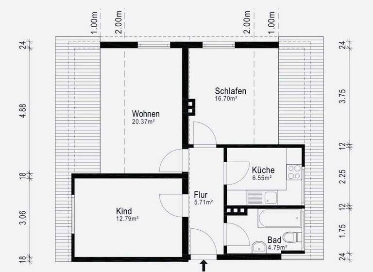 Wohnung zur Miete 799 € 3 Zimmer 65 m² 2. Geschoss frei ab 01.02.2026 Ilsenburger Straße 20 Bad Harzburg 38667