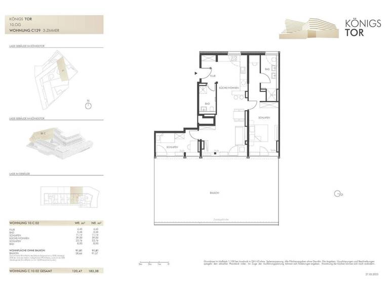 Penthouse zur Miete 1.900 € 3 Zimmer 120,1 m² 10. Geschoss frei ab 01.07.2026 Dr.-Gessler-Straße 2 Großprüfening-Dechbetten-Königswiesen Regensburg 93051