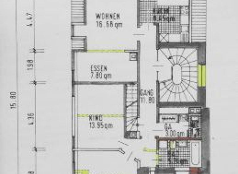 Wohnung zur Miete 875 € 3,5 Zimmer 90 m² Innenstadt Heidenheim 89522