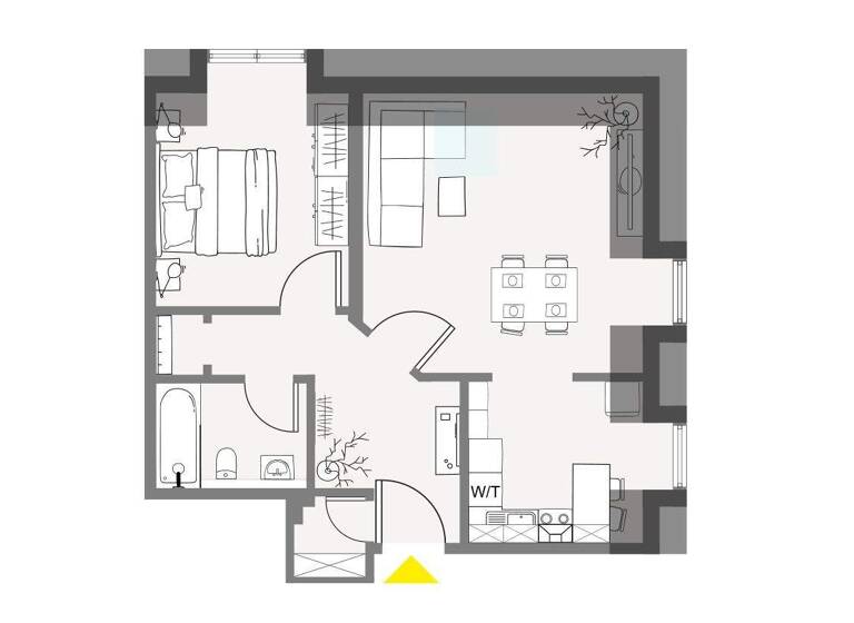 Wohnung zur Miete 650 € 2 Zimmer 62 m² Innenstadt Aschaffenburg 63739