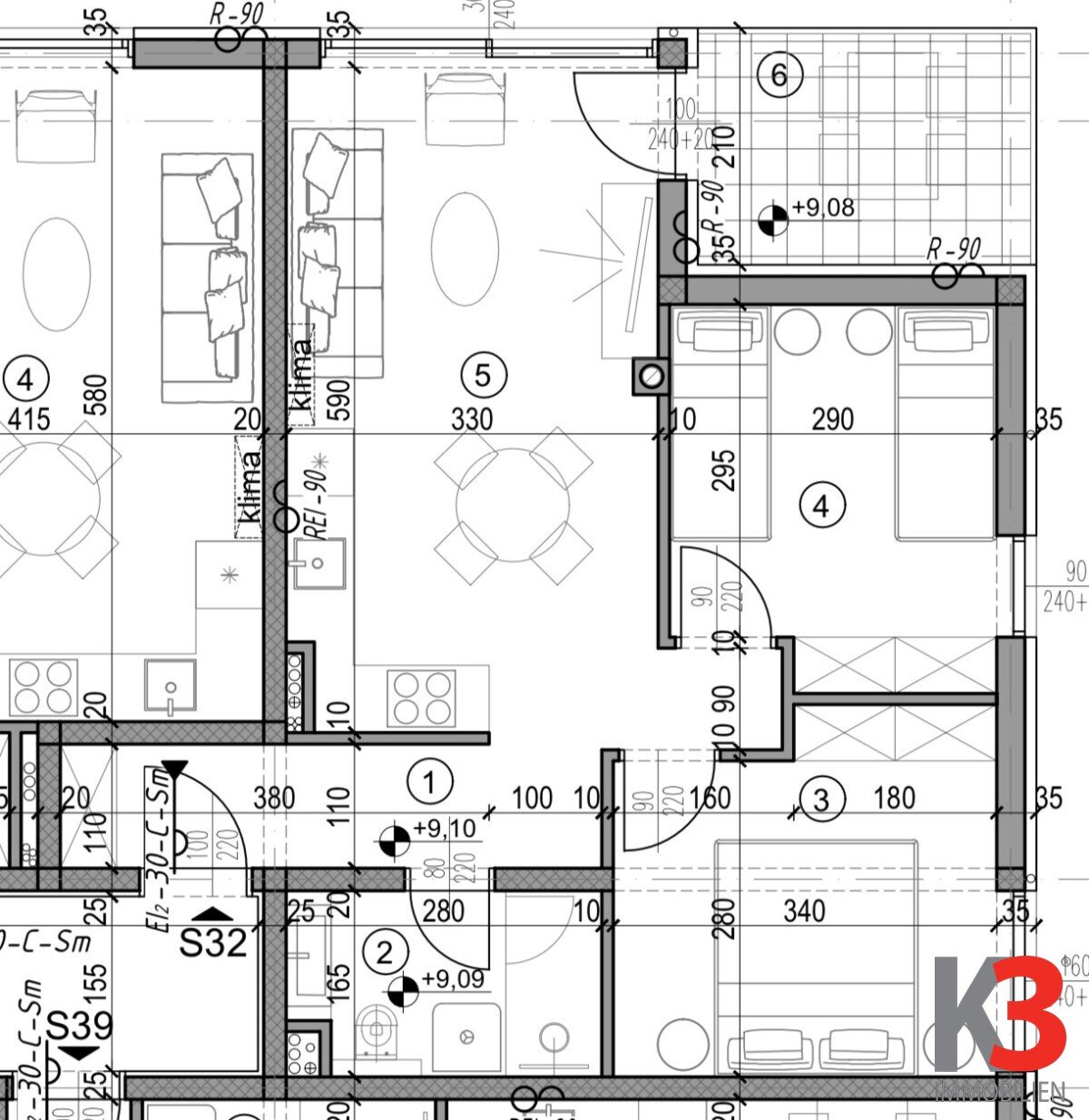 Wohnung zum Kauf 161.741 € 2 Zimmer 56,1 m²<br/>Wohnfläche 3.<br/>Geschoss Pula 52100