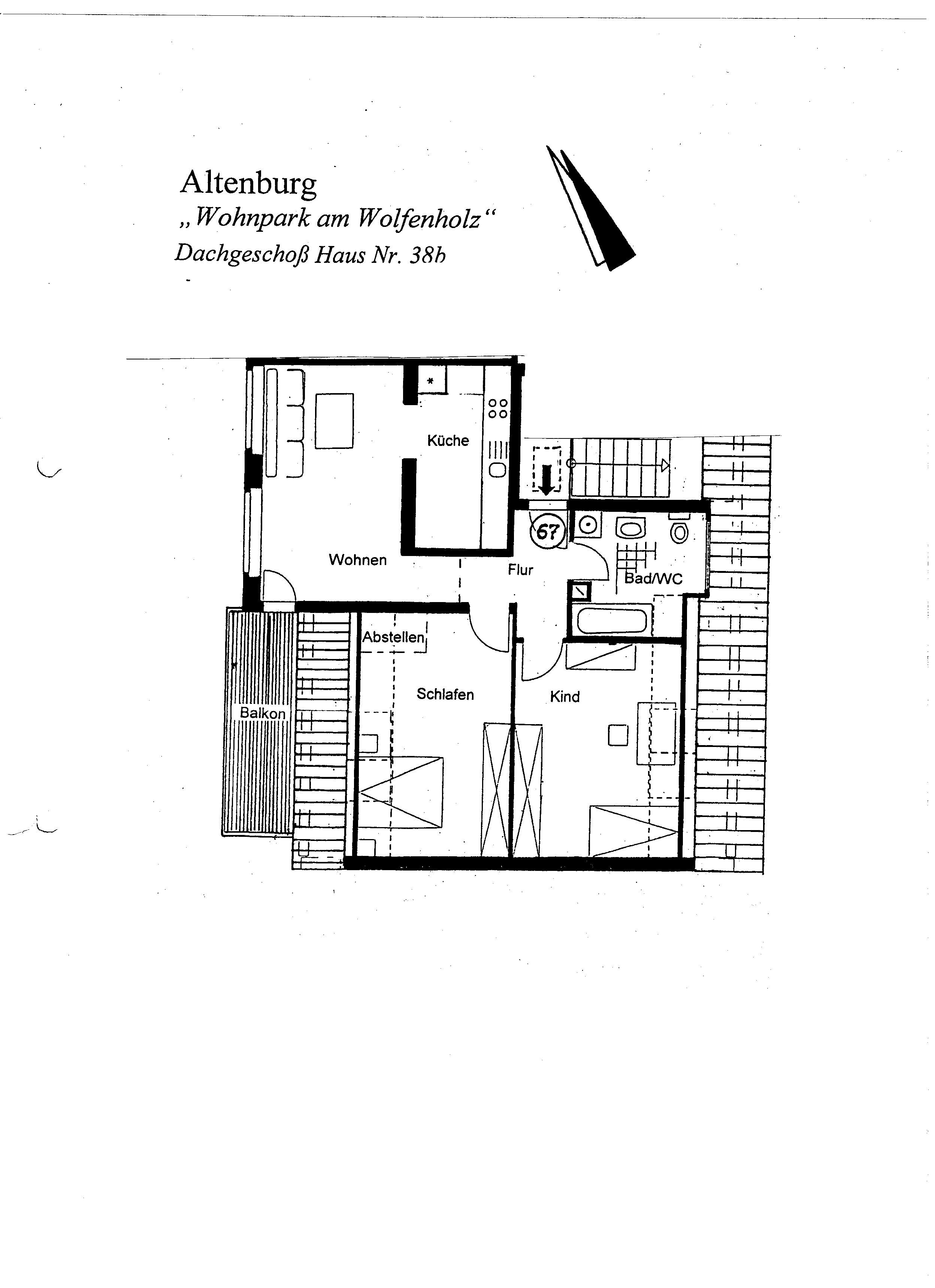 Wohnung zum Kauf 76.500 € 3 Zimmer 76,5 m²<br/>Wohnfläche 3.<br/>Geschoss ab sofort<br/>Verfügbarkeit Leipziger Straße 38b Nordvorstadt Altenburg 04600