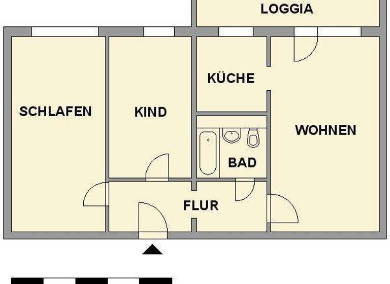 Wohnung zur Miete 422 € 3 Zimmer 68,1 m² 3. Geschoss Ludwig-Kühn-Str. 7 Markersdorf Chemnitz 09123