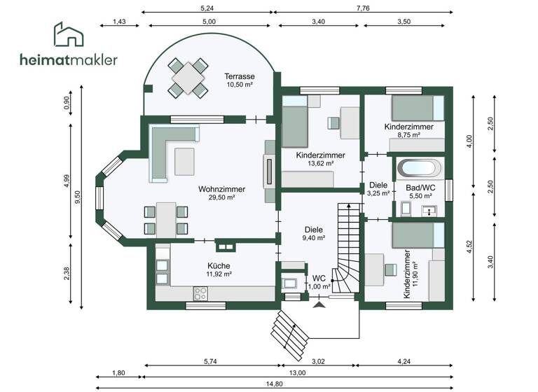 Einfamilienhaus zum Kauf 395.000 € 7 Zimmer 230 m² 2.630 m² Grundstück Pomßen Parthenstein 04668