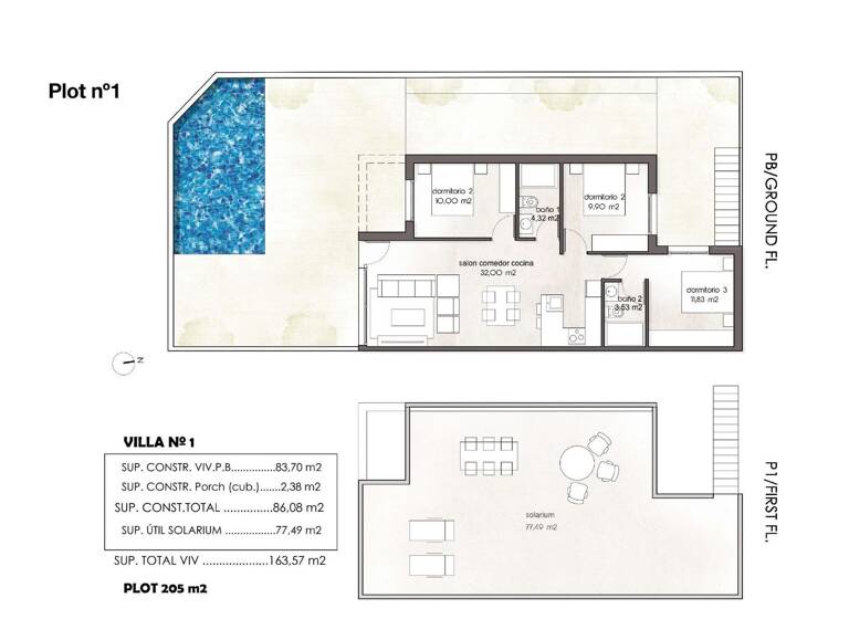 Doppelhaushälfte zum Kauf provisionsfrei 480.000 € 3 Zimmer 83 m² 208 m² Grundstück Pilar de la Horadada