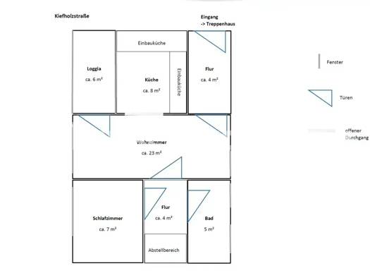 Wohnung zur Miete Tauschwohnung 403 € 2 Zimmer 48 m² 4. Geschoss Alt-Treptow Berlin 12435