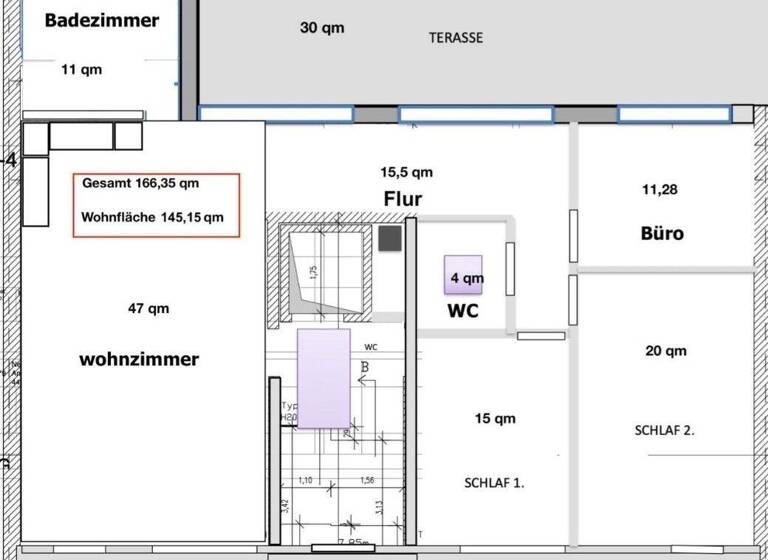 Penthouse zur Miete 2.465 € 4 Zimmer 145 m² 3. Geschoss Körne Dortmund 44143