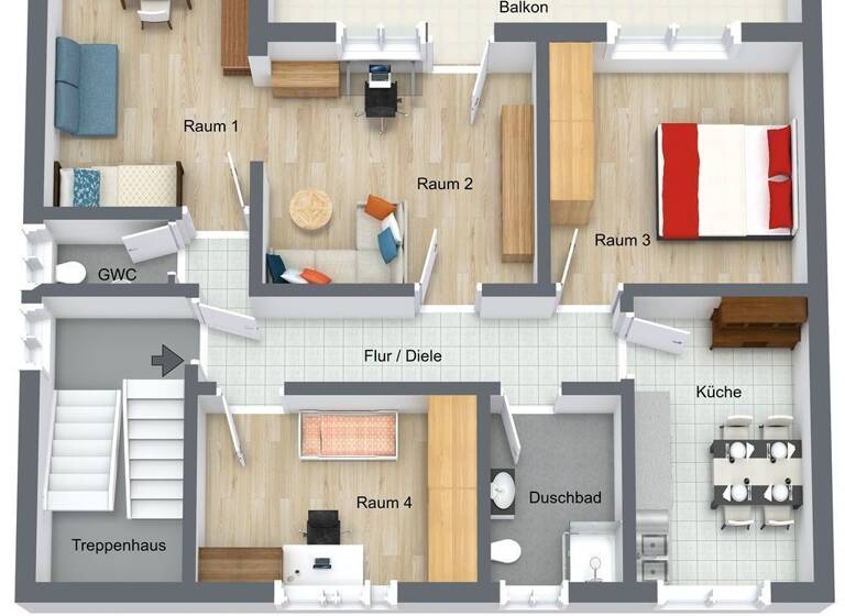 Wohnung zur Miete 1.250 € 4 Zimmer 83,5 m²<br/>Wohnfläche 1.<br/>Geschoss ab sofort<br/>Verfügbarkeit Marburg Marburg 35039