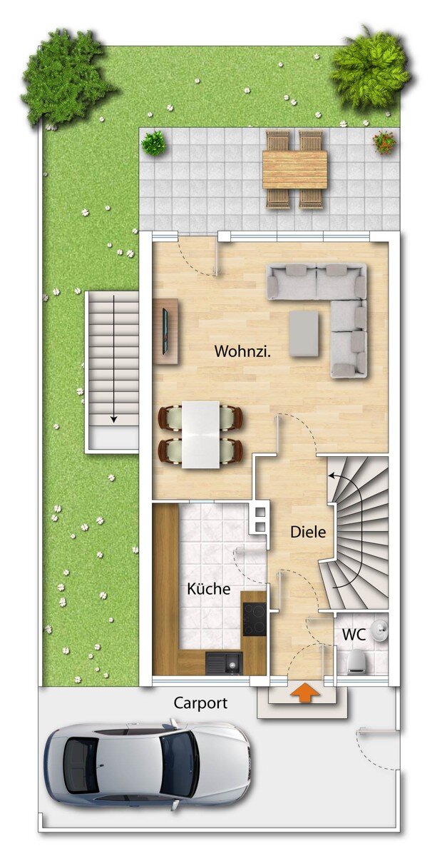 Reihenendhaus zum Kauf 289.000 € 4 Zimmer 97 m²<br/>Wohnfläche 230 m²<br/>Grundstück Katzwang / Reichelsdorf Ost / Reichelsdorfer Kelle Nürnberg 90453