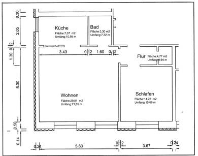 Wohnung zur Miete 500 € 2 Zimmer 59 m² 1. Geschoss Kloster Zinna Jüterbog 14913