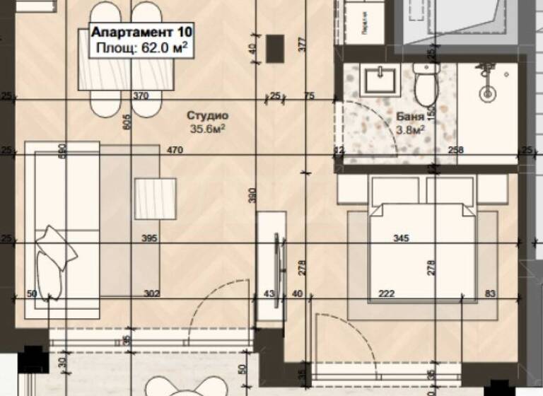 Studio zum Kauf 106.793 € 2 Zimmer 73,7 m² Lozenets
