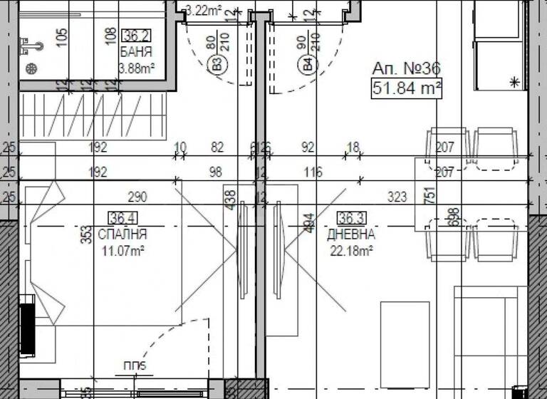 Studio zum Kauf 190.000 € 2 Zimmer 63,2 m² Sofia