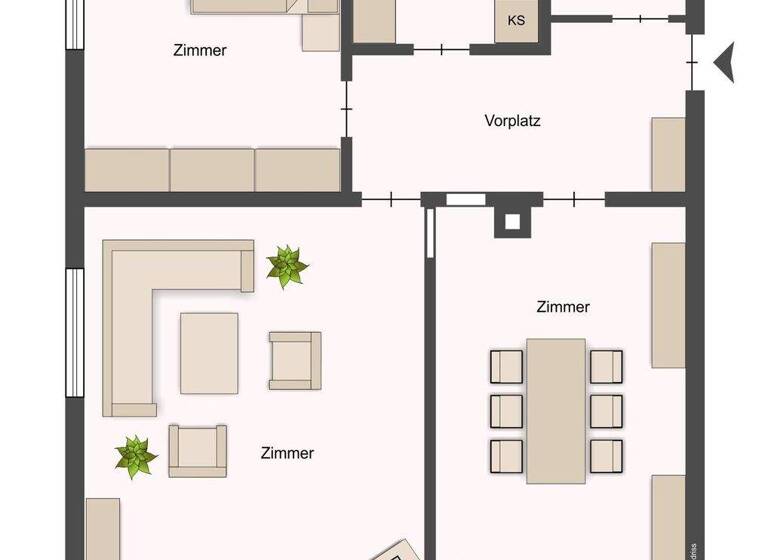 Wohnung zum Kauf 249.000 € 3 Zimmer 80 m² Möglingen 71696
