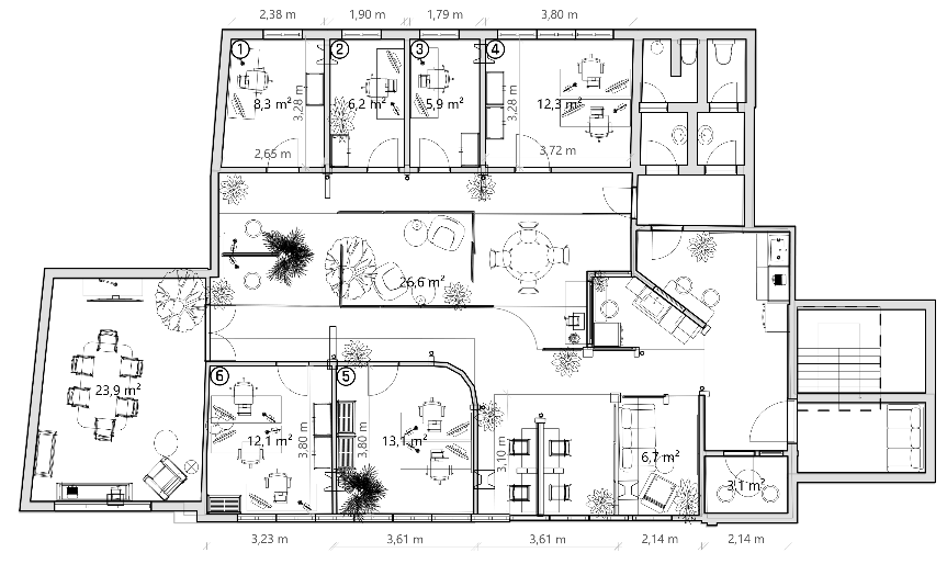 Bürofläche zur Miete provisionsfrei 350 € 8 m²<br/>Bürofläche Ollenhauerstr. Reinickendorf Berlin 13403